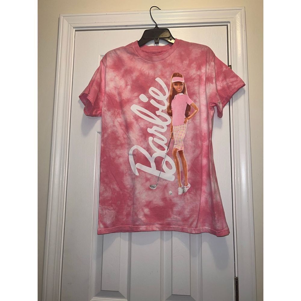 Barbie Pink Tie Dye Golf Graphic Tshirt New without Tag